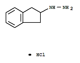 1-(2,3-dihydro-1H-inden-2-yl)hydrazine hydrochloride结构式