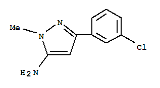 Structure of 5-(3-CHLORO-PHENYL)-2-METHYL-2H-PYRAZOL-3-YLAMINE