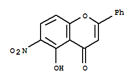 Structure of 5-hydroxy-6-nitro-2-phenyl-chromen-4-one