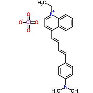 Chemical structure of 4-(4-(4-(DIMETHYLAMINO)PHENYL)-1,3-BUTADIENYL)-1-ETHYLQUINOLINIUM PERCHLORATE