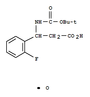 Structure of Boc-(R)-3-Amino-3-(2-fluoro-phenyl)-propionic acid
