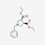 Structure of 3,4-Pyrrolidinedicarboxylic acid, 1-(phenylmethyl)-, diethyl ester,(3R,4R)-rel-