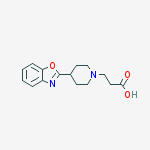 Structure of 3-[4-(1,3-Benzoxazol-2-yl)piperidino]-propanoic acid