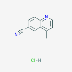 Structure of 4-methyl-6-quinolinecarbonitrile Hydrochloride (1:1)