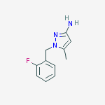 1-(2-FLUOROBENZYL)-5-METHYL-1H-PYRAZOL-3-AMINE, 95%结构式