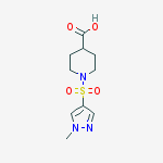 1-(1-methylpyrazol-4-yl)sulfonylpiperidine-4-carboxylic acid结构式