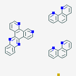 Structure of bis(1,10-phenanthroline)(dipyrido(3,2-alpha-2.3-C)phenazine)ruthenium (II)