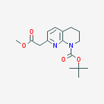 Structure of tert-butyl 7-(2-methoxy-2-oxoethyl)-3,4-dihydro-1,8-naphthyridine-1(2H)-carboxylate
