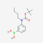 Chemical structure of 3-(N-BOC-N-Butylamino)phenylboronic acid
