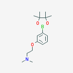 Structure of DIMETHYL-(2-[3-(4,4,5,5-TETRAMETHYL-[1,3,2]DIOXABOROLAN-2-YL)-PHENOXY]-ETHYL)-AMINE