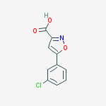 5-(3-chlorophenyl)isoxazole-3-carboxylic acid结构式