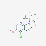 Structure of 1H-Pyrrolo[2,3-b]pyridine, 4-chloro-5-methoxy-1-[tris(1-methylethyl)silyl]-