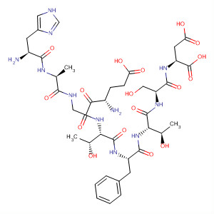 L-Aspartic acid,L-histidyl-L-alanyl-L-a-glutamylglycyl-L-threonyl-L-phenylalanyl-L-threonyl-L-seryl-结构式