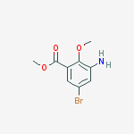 Methyl 3-amino-5-bromo-2-methoxybenzoate结构式