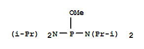 Structure of METHYL TETRAISOPROPYLPHOSPHORODIAMIDITE