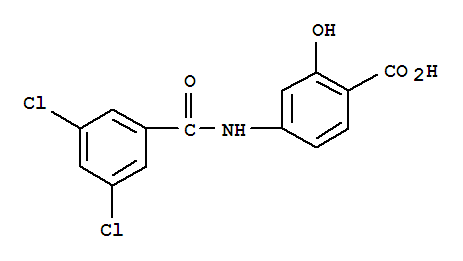 4-[(3,5-二氯苄基)氨基]-2-羟基-苯甲酸结构式