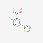 Structure of 2-fluoro-5-thiophen-2-ylbenzoic acid