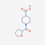 Structure of 1-(TETRAHYDRO-2-FURANYLCARBONYL)-4-PIPERIDINECARBOXYLIC ACID 95%