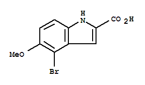 Structure of 4-BROMO-5-METHOXY-1H-INDOLE-2-CARBOXYLIC ACID