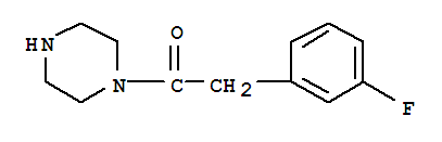 Structure of 1-[(3-Fluorophenyl)acetyl]piperazine hydrochloride