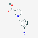 Structure of 1-(3-CYANOBENZYL)PIPERIDINE-3-CARBOXYLIC ACID