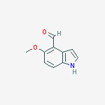 Structure of 5-methoxy-1H-Indole-4-carboxaldehyde
