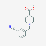 1-(3-CYANOBENZYL)PIPERIDINE-4-CARBOXYLIC ACID结构式