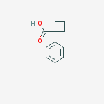 Structure of 1-[4-(1,1-dimethylethyl)phenyl]-cyclobutanecarboxylic acid