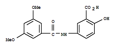 5-[(3,5-二甲氧苄基)氨基]-2-羟基-苯甲酸结构式
