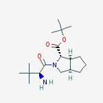 Structure of CYCLOPENTA[C]PYRROLE-1-CARBOXYLIC ACID, 2-[(2S)-2-AMINO-3,3-DIMETHYL-1-OXOBUTYL]OCTAHYDRO-, 1,1-DIMETHYLETHYL ESTER, (1S,3AR,6AS)-
