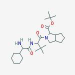 Structure of (1S,3aR,6aS)-tert-butyl 2-((S)-2-((S)-2-amino-2-cyclohexylacetamido)-3,3-dimethylbutanoyl)octahydrocyclopenta[c]pyrrole-1-carboxylate