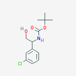 Structure of Carbamic acid, N-[1-(3-chlorophenyl)-2-hydroxyethyl]-, 1,1-dimethylethyl ester