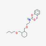 Structure of 2-fluorophenyl cis-2-((2-(butoxymethyl)cyclohexyl)methoxy)ethylcarbamate