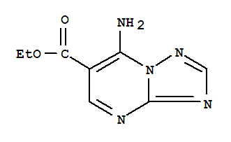 ETHYL 7-AMINO[1,2,4]TRIAZOLO[1,5-A]PYRIMIDINE-6-CARBOXYLATE结构式