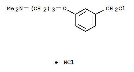 Structure of 3-[3-(chloromethyl)phenoxy]-n,n-dimethylpropylamine hydrochloride