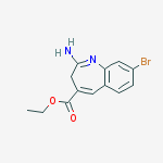 Ethyl 2-amino-8-bromo-3h-1-benzazepine-4-carboxylate结构式