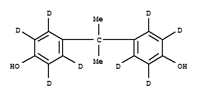 双酚-A-2,2,3,3,5,5,6,6-D8结构式