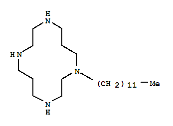 1-DODECYL-1,4,8,11-TETRAAZA-CYCLOTETRADECANE结构式