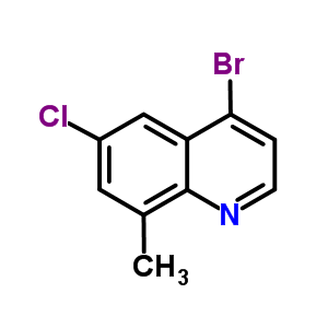 4-BROMO-6-CHLORO-8-METHYLQUINOLINE结构式