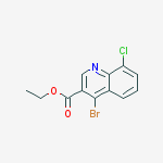 4-BROMO-8-CHLOROQUINOLINE-3-CARBOXYLIC ACID ETHYL ESTER结构式