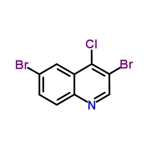 Structure of 4-CHLORO-3,6-DIBROMOQUINOLINE