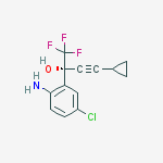 Structure of (R)-5-Chloro-α-(cyclopropylethynyl)-2-amino-α-(trifluoromethyl) benzenemethanol