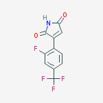 3-(2-fluoro-4-(trifluoromethyl)phenyl)-1H-pyrrole-2,5-dione结构式