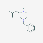 Structure of 3-(2-METHYLPROPYL)-1-(PHENYLMETHYL)PIPERAZINE