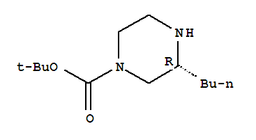 Structure of (R)-1-BOC-3-BUTYLPIPERAZINE