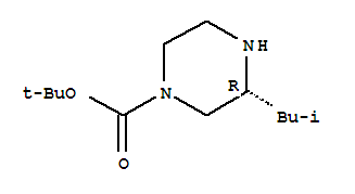 Structure of (R)-1-BOC-3-ISOBUTYLPIPERAZINE