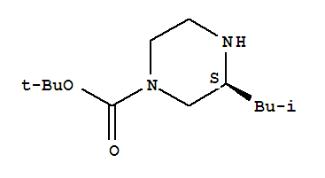 (S)-1-BOC-3-异丁基哌嗪结构式