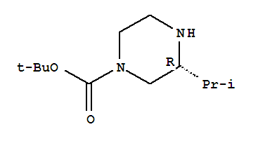 (R)-1-BOC-3-异丙基哌嗪结构式