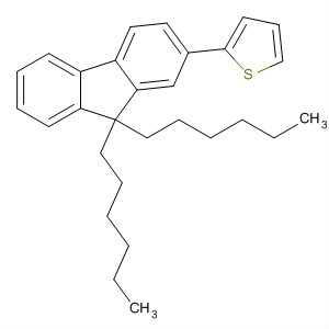 Thiophene, 2-(9,9-dihexyl-9H-fluoren-2-yl)-结构式