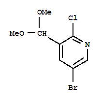 5-BROMO-2-CHLORO-3-DIMETHOXYMETHYL-PYRIDINE结构式